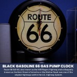 AJ057 Black Gasoline 66 Gas Pump Clock 